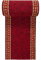 Carpeto Rugs Läufer Teppich Flur - Modern Muster - Rückseite aus Gummi Anti-Rutsch - Kurzfloor Teppichläufer nach Maß - Gel-MAX Kollektion Weinrot 100 x 400 cm
