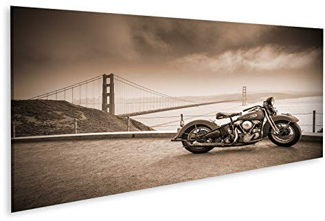 islandburner Bild auf Leinwand Harley Davidson in San Francisco Bilder Wandbilder Poster