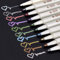 DealKits Metallic Stifte Set, 10 Farben Metallischen Marker für Gästebuch Hochzeit/Fotoalbum zum Selbstgestalten/Fhoto Album/Scrapbooking, Glitzerstifte für Weihnachten Halloween Oster Basteln 1mm