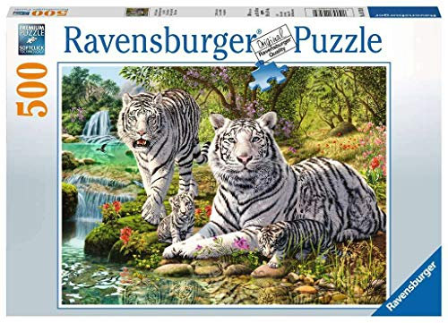 Ravensburger Puzzle 14793 - Weiße Raubkatze - 500 Teile Puzzle für Erwachsene und Kinder ab 10 Jahren, Tier-Puzzle mit Tiger-Motiv