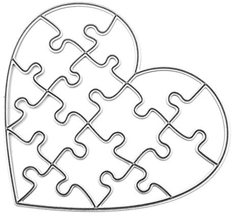 sunhoyu Stanzschablonen Stampin Up,Metall Scrapbooking Stanzschablone Stanzen Schneiden Schablonen Stanzformen für DIY Scrapbooking Album,DM312 love puzzle *