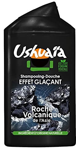 Ushuaïa Homme Shampooing Douche Roche Volcanique de l’Asie Origine Végétale et Naturelle 250ml (lot de 5)