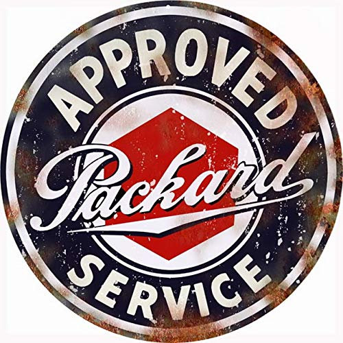 Sylty Vintage Packard Service Schild Retro Dad Garage Man Cave Car Blechschild 30,5 x 30,5 cm