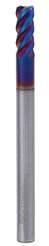 Fresa de fresado de acero de tungsteno Brocas de fresadora CNC de cabeza plana de 4 flautas HRC65 ° 4 mm Diámetro de la cuchilla(4 * 10 * 4D*50L)