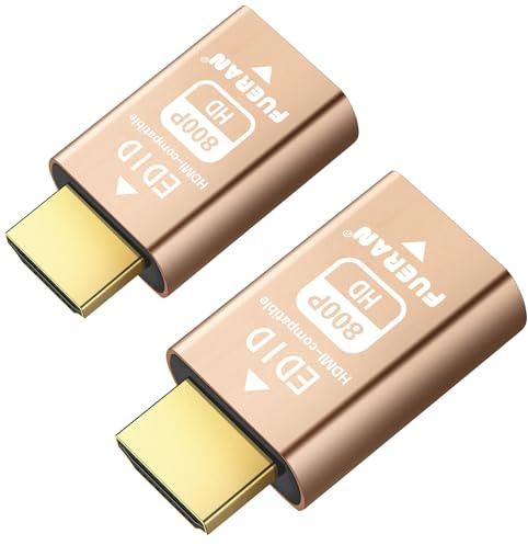 FUERAN HDMI Edid Emulator Passthrough Eliminated Emulator Adapter 3. Generation funktioniert mit Mac Thunderbolt auf HDMI Switches/Extender/AV Receiver/Video Splitter HDMI DVI VGA EDID HDR