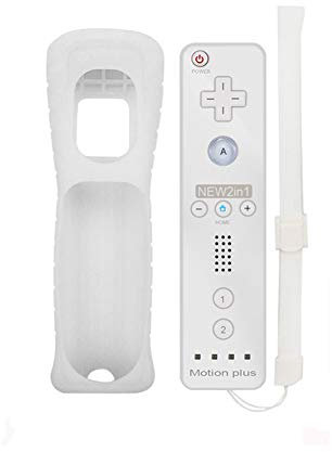 Manette de jeu sans fil Motion Plus Mini Kitty avec télécommande intégrée pour Wii et Wii U avec étui en silicone