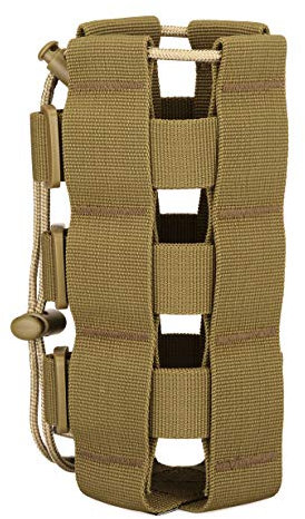 Yakmoo Sac de Bouteille d'eau Réglable 300-800ml Style Militaire Tactique Nylon Sac Bandoulière Imperméable Molle Système Porte Bouteille d'eau à l'Air Libre