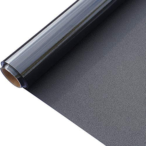 WAENLIR Static Cling Total Blackout Window Film Darkening Room, Light Blocking Privacy Glass Film Black Window Tint/Cover(90X200CM)