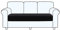 TAOCOCO Sofa Sitzkissenbezug, Elastischer Sofa Sitzkissenbezüge, Ajustable, Waschbar, Protection Meubles Couvre Pour Canapé (Schwarz,3 Sitzer)