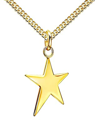 Gold-Stern Fünfstern Anhänger 333 Gelbgold 8 Karat / 8K Gold für Damen