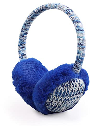 Cache-Oreilles Pour Enfant Fille Garçon Chaud Peluche Cache-Oreilles Ajustables Hiver (Bleu Royal)