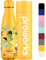 Proworks Edelstahl Trinkflasche | 24 Std. Kalt und 12 Std. Heiß - Vakuum Wasserflasche - Isolierflasche für Sport, Laufen, Fahrrad, Yoga und Camping - 500ml - Dino Pirates - Mellow Yellow