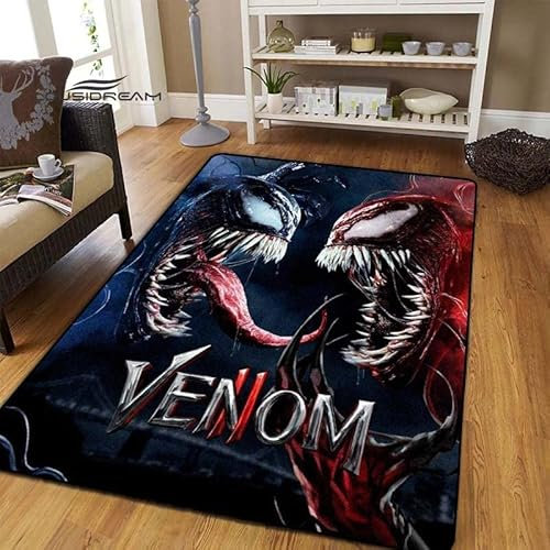 BGAFAG Horror Venom Teppiche Für Zuhause Wohnzimmer Schlafzimmer Eingang Großflächige Teppiche Weich Mode Dekoration Flauschig E2304 120X180Cm