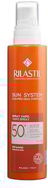 Rilastil Sun System Spray Corpo, Ultra Leggero, Utilizzabile anche su Pelle Bagnata, SPF50, per Tutti i Tipi di Pelle anche Pelle Sensibili, Confezione da 200ml