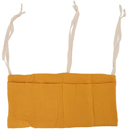 Babybett-Aufbewahrungstasche Zum Aufhängen, 2 Taschen, Babybett-Organizer, Verstellbarer Riemen, Kinderzimmer, Säuglingsbett, Aufbewahrungstasche für Spielzeug (Ingwer)