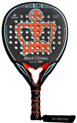 Black Crown - Pala de Padel Special 16k - Forma lágrima - Superficie Rugosa - Potencia - Peso 355 gr - Marco 38 mm 80% Fibra de Carbono - Resistente - Nivel Avanzado