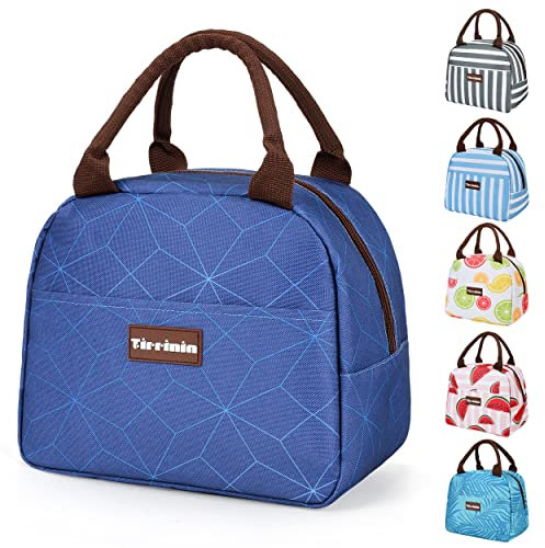 Kato Tirrinia Mittagessen Taschen für Frauen Männer, Isoliert Mittagessen Tote Tasche für Mädchen, Lunch-Box für Erwachsene & Kinder, Große Kühlung Mittagessen Tasche für Arbeit/Schule/Picknick, Navy