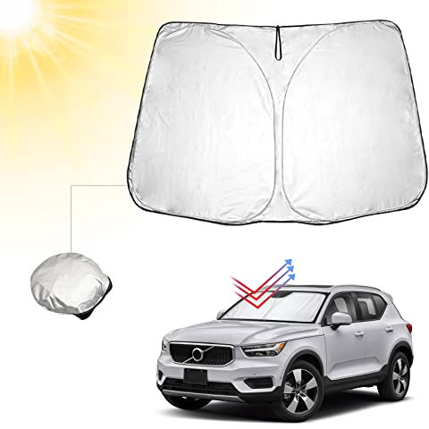 BIBIBO Volvo XC40 - Parasol para Coche con protección UV Compatible con Volvo XC40 2018-2024, Parasol de Coche para Parabrisas Delantero, protección contra Rayos UV, Plegable