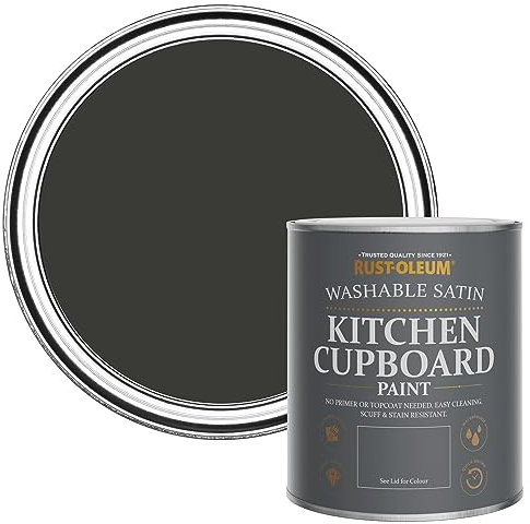 Rust-Oleum Peinture Noir pour Meubles de Cuisine, Finition Satinée - Magie Noire 750ml