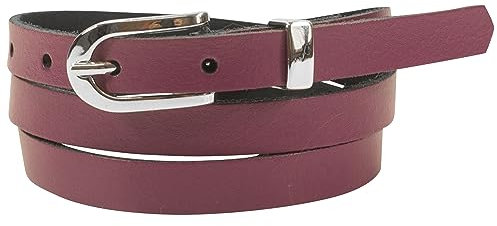 fashionchimp Basic Damengürtel aus 100% echtem Leder, schmaler Gürtel, Breite ca. 1,5cm, Made In Germany (Cyclam-Montana, 90/BW75)