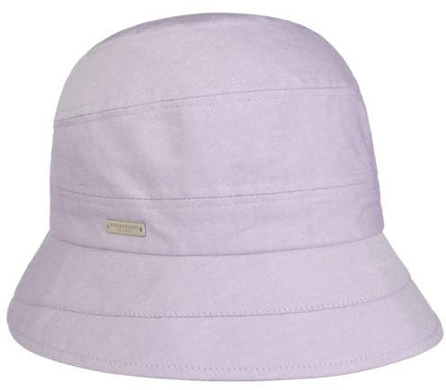Seeberger Chambray Cotton Glockenhut Stoffhut Baumwollhut Damenhut (One Size - Flieder)