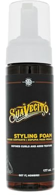 Suavecito Styling Foam Mousse Defining Curls, Adds Shine, Creates Texture for Voluminous Hair - Sulfate Free, Gluten Free, Paraben Free