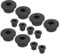 sourcing map T Shape Rubber Grommet Mount Dia 20mm/10mm,ID 10mm/6mm Black Seal Protection Cable Grommets Flexible for Cable Pipe