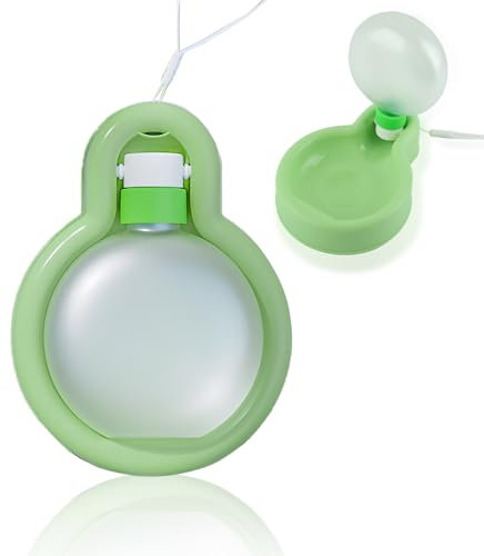 XiXiRan Trinkflasche für Hunde, Tragbare Hundewasserflasche mit Umhängeband, Wasserflasche Hunde für Unterwegs-350Ml, Auslaufsichere Antibakterielle Hundetrinkflasche,Gelb und Grün (Grün, klein)
