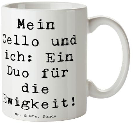 Mr. & Mrs. Panda Tasse Spruch Cello Duo - Geschenk, Musik Humor, Musizieren, mein Cello und ich, Cellokunst, Kammermusik, Kaffeetassen, Klassische