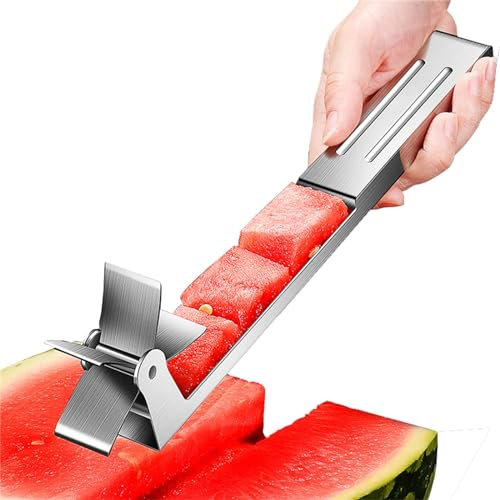 Wassermelonenschneider Wassermelonenschneider, Melonenentkerner, Windmühle, Wassermelone in Würfel schneiden, for Edelstahlschneider, Zange, Küchenhelfer