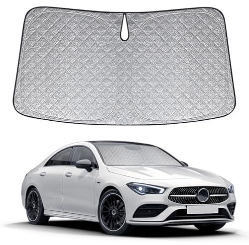 Parasol de Ventana Delantera de Coche Compatible con Mercedes-Benz A-Class W177 2018-2024, Parasol para Parabrisas de Coche en el Interior Plegable, Protección UV Reflectante contra el Polvo