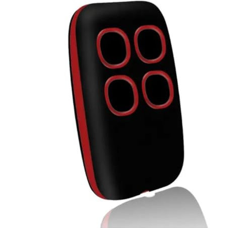 Telecomando Cancello Universali 4 in 1, Telecomando Rolling Code universale multifrequenza da 280 a 868mhz. Radiocomando Cancello programmabile Versione aggiornata con Lista compatibilità (Rosso)