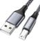 RAVIAD Cable Impresora [1M] Impresora Cable USB 2.0 Tipo A a Tipo B con Conectores Dorados para HP, Canon, Brother, Lexmark, Escáner, Disco Duro, Fotografía Digital y Otros Dispositivos