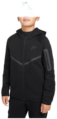 Nike Tech Fleece Fullzip - PD Giacca per Bambini Black/Black/Black/Black 152/158