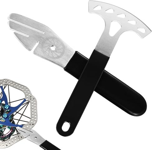 MAQUITA Rotor Truing Fork, 2pcs Bicycle Disk Brake Rotor Alignment Tool for Mountain Road Bike with 42mm for Large Adjustment and 15mm for Small Adjustment, Burr-Free Edges,No Damage to Your Disk