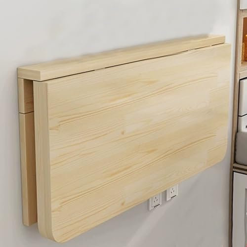 Wandklapptisch,Wand Wandtisch Klappbar Aus Massivholz,Platzsparender Schwimmender Schreibtisch,Esstisch,Wandtisch,klappbar,Aus Holz,Esstisch,multifunktional, Wandtisch, Schwimmend,faltbar(120x60 cm/47