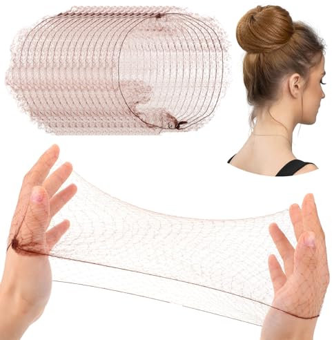 50 Stück Haarnetz Unsichtbare Haarnetze Haarnetz Dutt Elastisches Unsichtbares Haarnetz für Damen,Nylon Haar Netze für Buns 51 Cm Ballett Haarnetz für Frauen, Mädchen, Balletttänzer, Krankenschwester