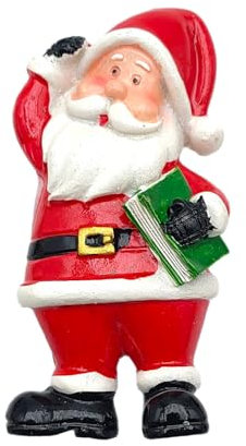3D Fridge Magnet Santa Claus Christmas Decorative Magnet Perfect for Kitchen, Magnetic Whiteboard or Office, Gift Idea and Christmas Decoration (MOD 6)