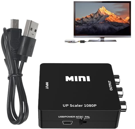 Convertidor de audio y vídeo, adaptador de cable AV - Adaptador de audio y vídeo 1080P Adaptador de cable AV | Cable convertidor de vídeo, adaptador AV para mujeres, hombres, adultos, decodificadores
