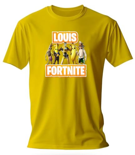 T-Shirt Fortnite Peely Character Design Personnalisé avec Prénom ou Tag de Jeu - Imprimé Gaming