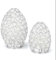 Online Fuchs 2 magische Ostereier mit Glaskristallen & LED-Lichterkette inklusive 6-Stunden Timerfunktion - Osterdeko - Warmweiß oder Farbwechsel möglich (Silber)