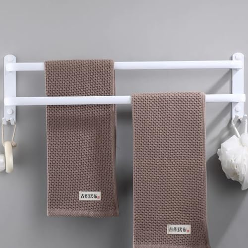60CM Handtuchhalter Ohne Bohren, Handtuchhalter Weiß, Handtuchhalter Wand, Handtuchhalter Ohne Bohren Weiß, Handtuchstange Badezimmer Zubehör, Handtuchhalter Bad Doppelt für Badezimmer Küche