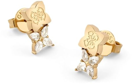 Guess Damen-Ohrringe Ohrstecker Double Leaf Goldfarben JUBE05511JWYGT/U