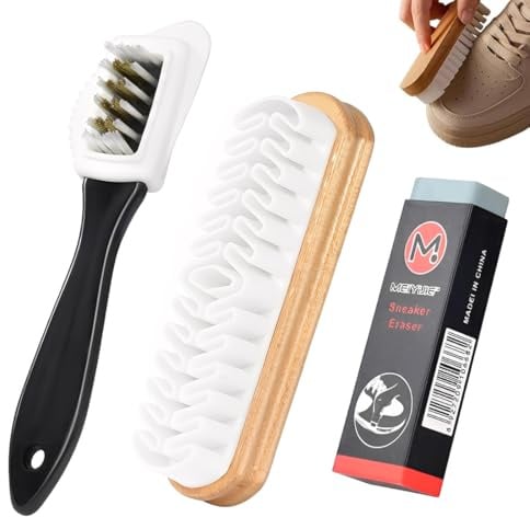 LAKPYN 3 Set de Limpieza para Zapatos de Ante, Cepillo Ante Zapatos, Limpieza del Nobuck Piel con Borrador,Limpieza y Cuidado de Zapatos de Piel.