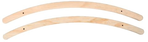 SOPOTUTU 1 Paar Gebogene Schaukelstuhl Kufen aus Eichenholz, 35,4 Zoll | Ersatzbeine für Holz Bankschaukelstühle, Selbstgemacht für Wohnmöbel, Beige, 1 Paar