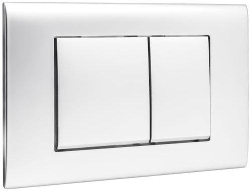 Generisch WC Drückerplatte für Geberit Sigma01 20 30 UP300&320 Weiß | Ersatz Betätigungsplatte für Unterputz-Spülkasten mit Doppelspülung,115770115