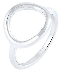 Elli Ring Damen Kreis Rund Geo Statement in 925 Sterling Silber