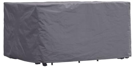 Perel Housse de protection pour salon de jardin, housse hivernage salon, bâche, housse extérieure mobilier de jardin, gris, rectangulaire, 245 cm x 150 cm x 95 cm