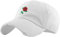 KBETHOS Baseballkappe mit Rosenblüten und Aufschrift Love Good Vibes, verstellbar, Unisex, Weiße Rose, Vintage, Einheitsgröße