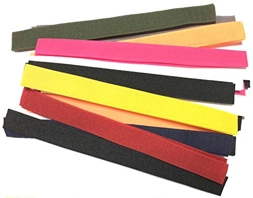 Bastelsortiment Klettband (beide Seiten) 20 x 20 cm bunt sortiert